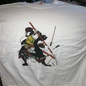 Samurai print tshirt